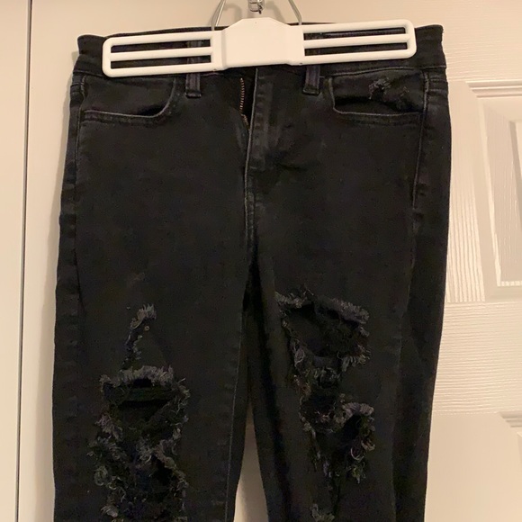 black ripped jeggings - Picture 1 of 3